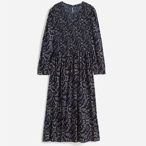 Madewell Blue Pleated Sundress with Bishop Sleeves